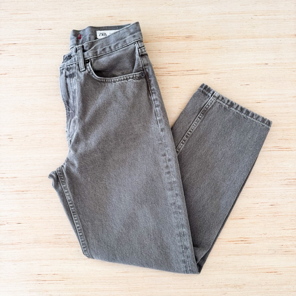 Zara Woman’s Olive Green Straight Leg Jeans Size 4